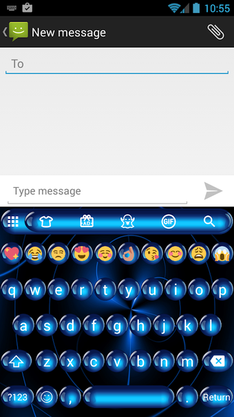 Emoji Keyboard Spheres Blue