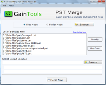 GainTools Merge PST