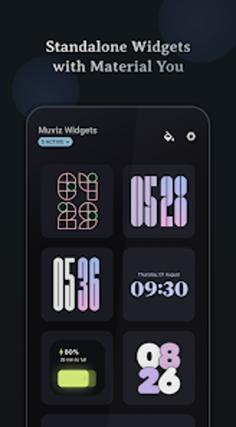Immagine 0 per Muviz Widgets: Clock Musi…