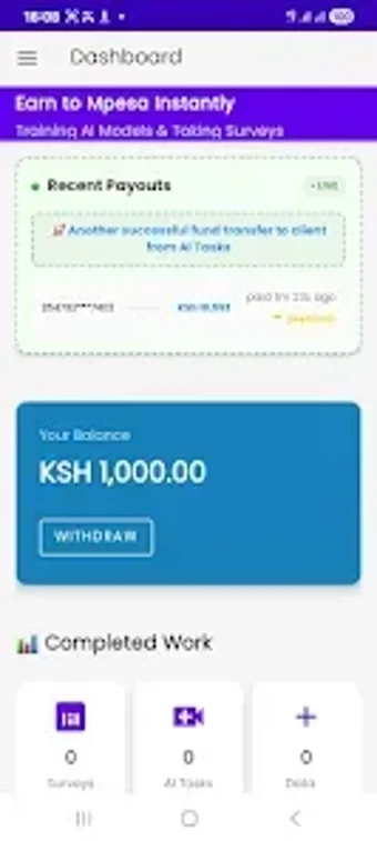Bild 0 für AI Tasks : Earn to Mpesa