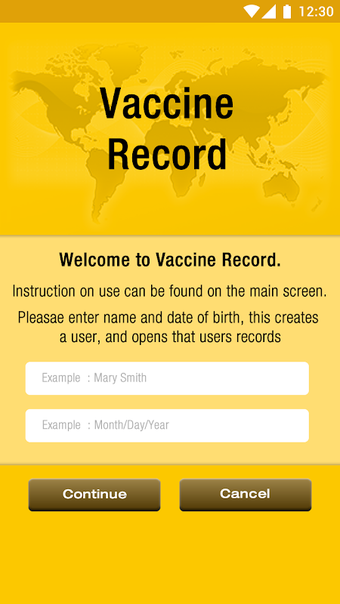 Vaccine Record for Travellers