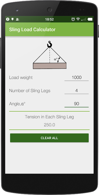 Sling Load Calculator