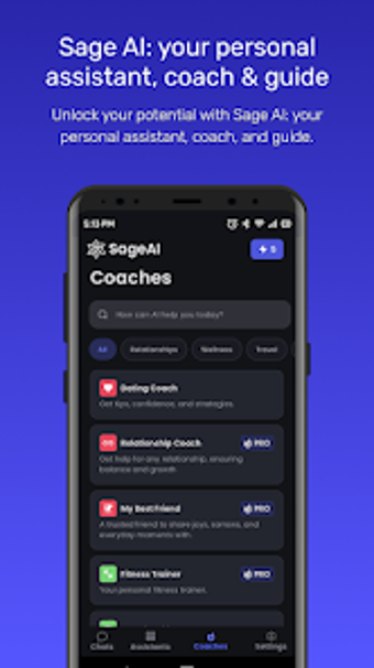 Bild 0 für Sage AI - AI Coach  Assis…