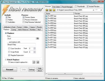 Image 0 pour Flash Renamer