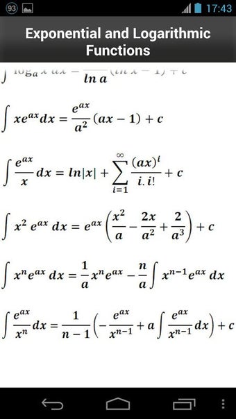 Calculus Formulas