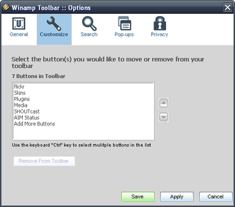 Imagen 0 para Winamp Toolbar