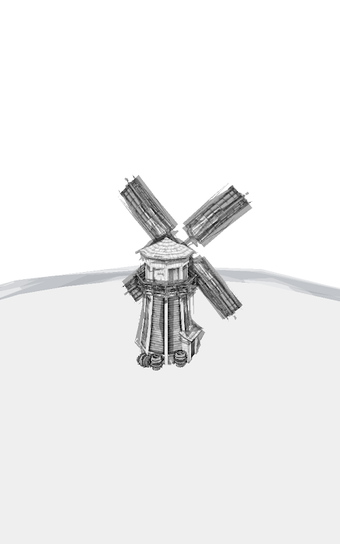 Windmill on the hill 3Dの画像0