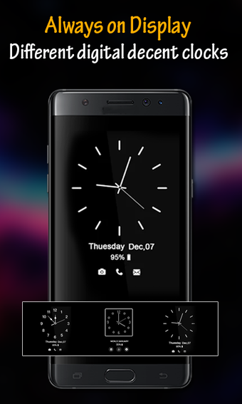 Amoled Clock Always on display screen