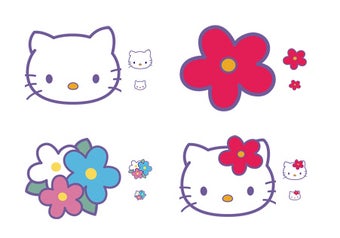 Premium Vector  A collection of cute cartoon icons for a website called hello  kitty.