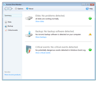 Immagine 1 per Acronis Drive Monitor