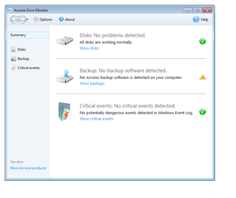 Bild 2 für Acronis Drive Monitor
