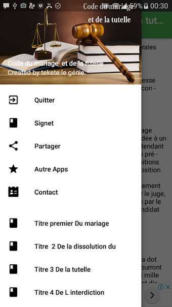 Image 0 for Code du Mariage