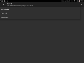 Screen Orientation Setting  Plug-in for Tasker
