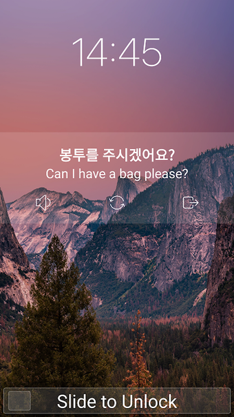 Learn Korean on Lockscreen