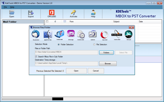 Kdetools MBOX to PST Converter