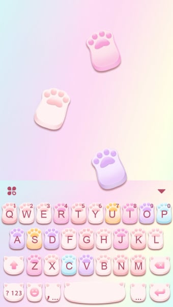 Cute Cat Paws Keyboard Background