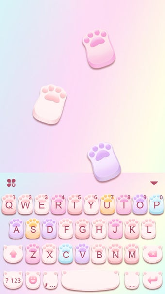 Cute Cat Paws Keyboard Background