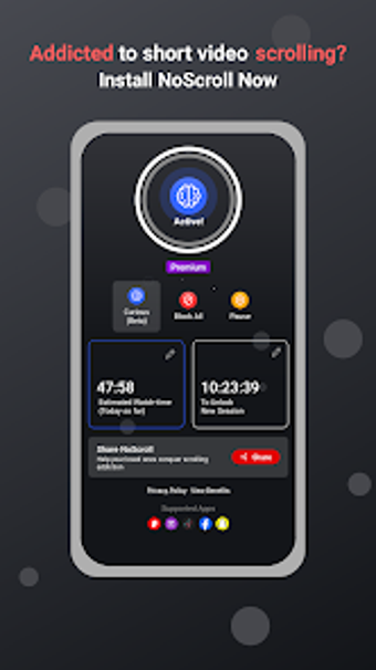 Imagen 0 para NoScroll Quit Shorts Addi…