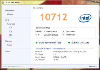 Image 0 pour CPU-M Benchmark