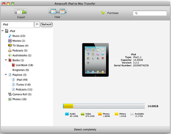 Amacsoft iPad to Mac Transfer