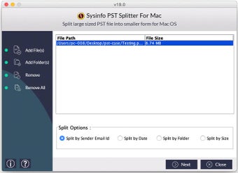 Imagen 0 para SysInfoTools MAC PST Spli…