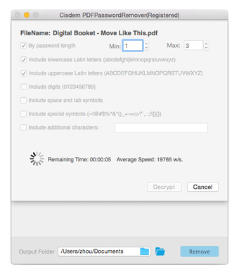 Cisdem PDFPasswordRemoverの画像0