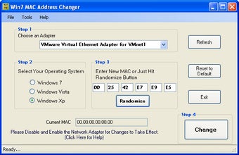 Win 7 MAC Address Changer的第1张图片