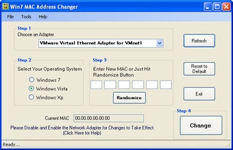 Win 7 MAC Address Changer的第2张图片