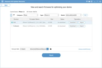 Image 0 pour Passvers iOS System Recov…