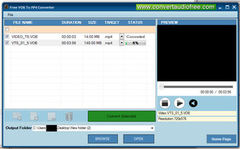 Image 0 pour Free VOB to MP4 Converter