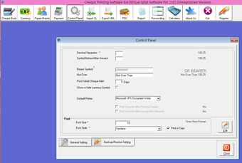 Image 2 for Cheque Printing Software