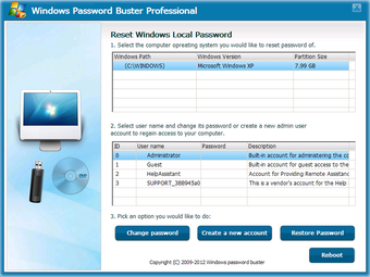 Windows Password Buster Professional