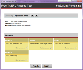 Image 0 for Free TOEFL Practice Test