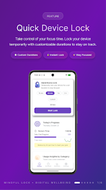 Image 0 pour Mindful Lock: Focus Wellb…