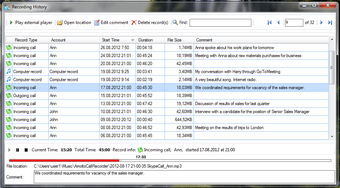 Amolto Call Recorder for Skype