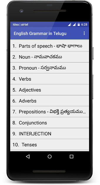 English Grammar in Telugu