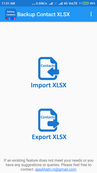 Backup Contact To XLSX ( Import Export Contacts)