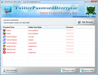 Immagine 1 per Twitter Password Decrypto…