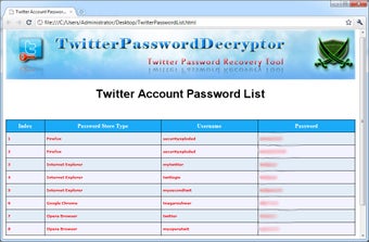 Twitter Password Decryptor