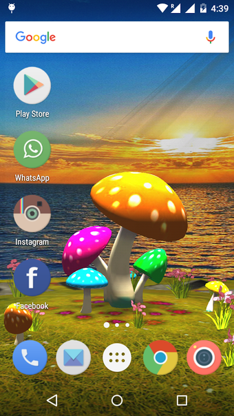 3D Mushroom-Sun Live Wallpaper