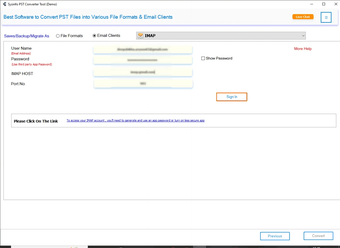Image 0 pour SysInfo PST To IMAP Migra…