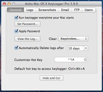 Aobo Keylogger for Mac Standard