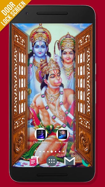 Hanuman Ji Door Lock Scre…的第0张图片
