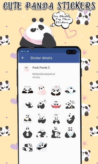 Animated Panda Stickers For Whatsapp 2021