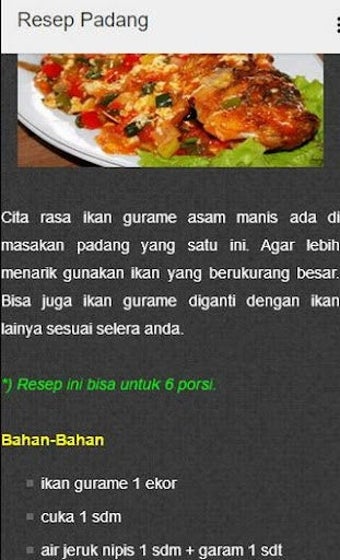 Resep Masakan Padang