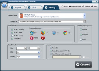 Free Flash to HTML5 Converter