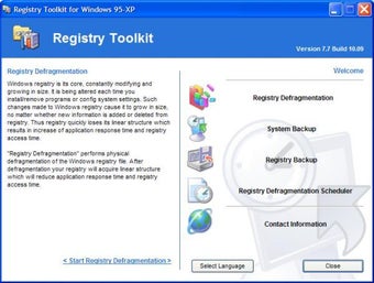 Registry Defragmentationの画像0