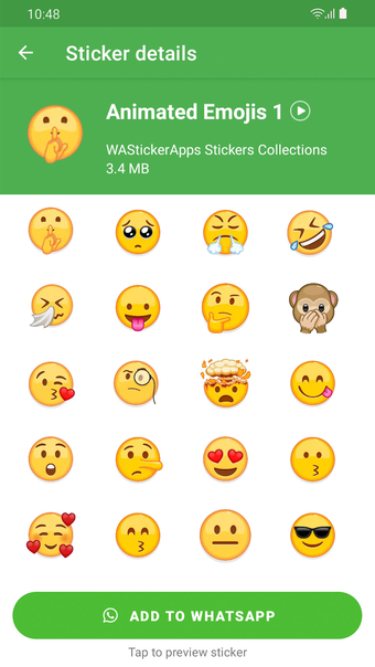 Animated Emojis stickers WAStickerApps