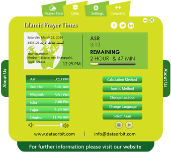 Islamic prayer time software