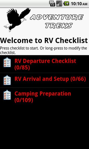 Image 0 for RV Checklist